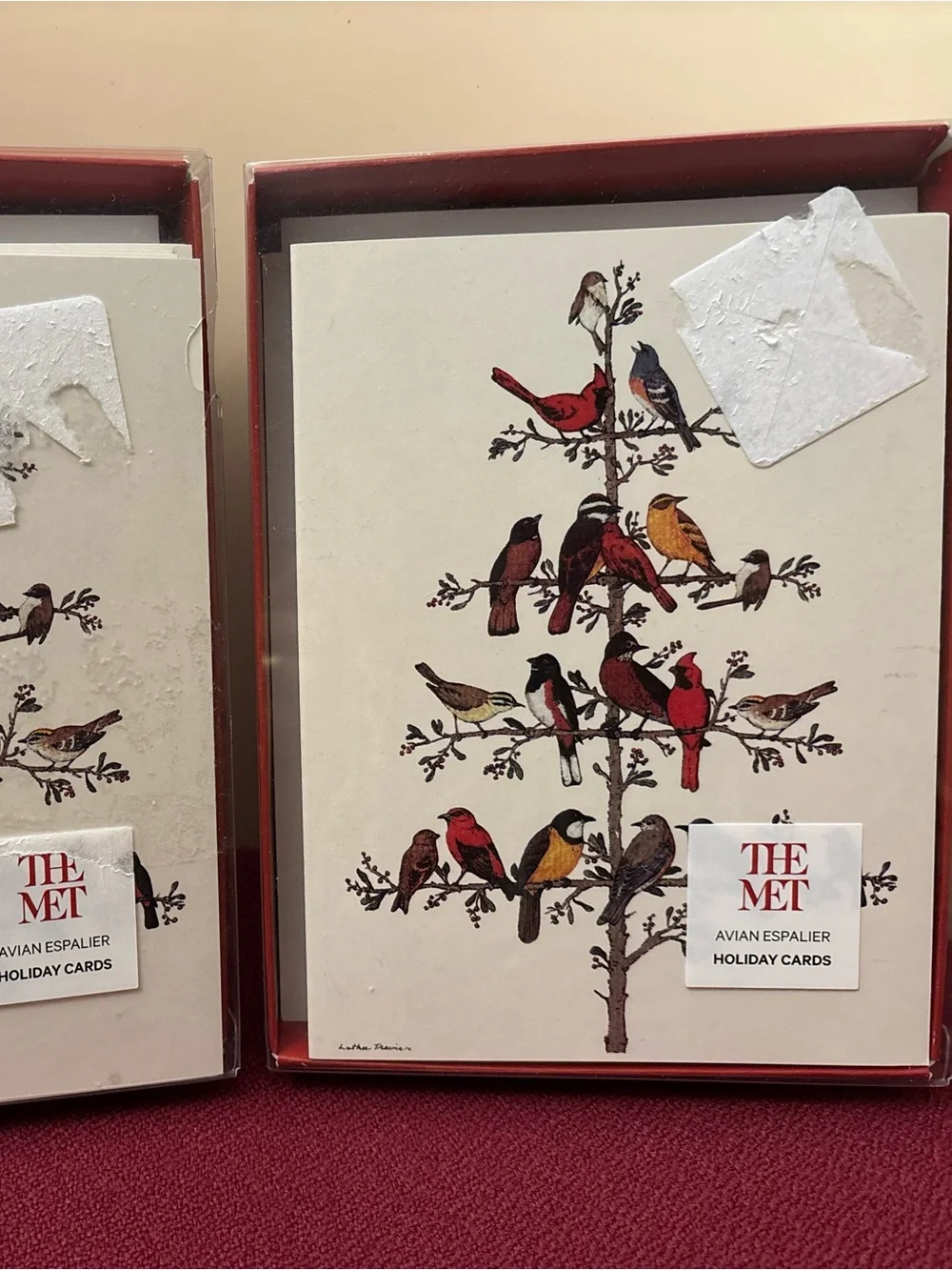 Metropolitan Museum of Art 30 Christmas Cards & Envelopes - Avian Espalier. NIB.
